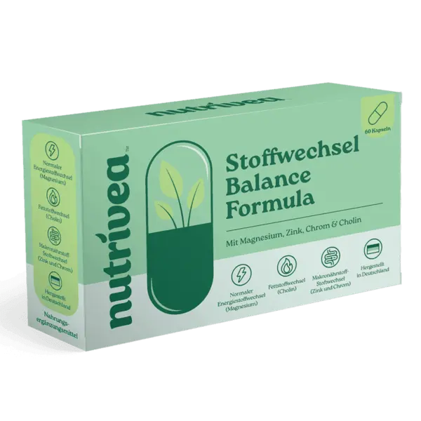 Nutrivea Kapseln zur Unterstützung des Stoffwechsels, der Energie, der Verdauung und der Gewichtskontrolle (60 St)