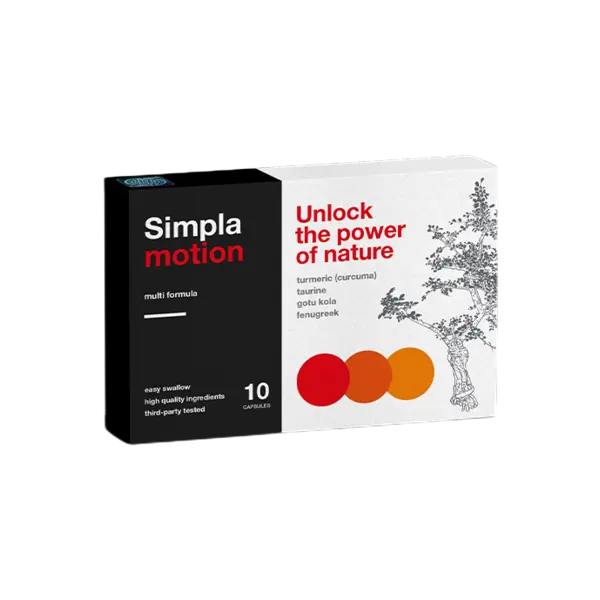 simpla-motion.webp Simpla Motion Kapseln für Gelenk- und Herz-Kreislauf-Gesundheit, für Potenz, bei Diabetes und Prostatitis (10 St)