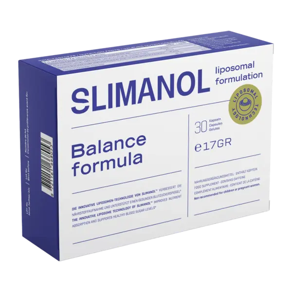 Slimanol Kapseln zur Gewichtsreduktion und zur Unterstützung des allgemeinen Stoffwechselgleichgewichts (30 Kapseln)