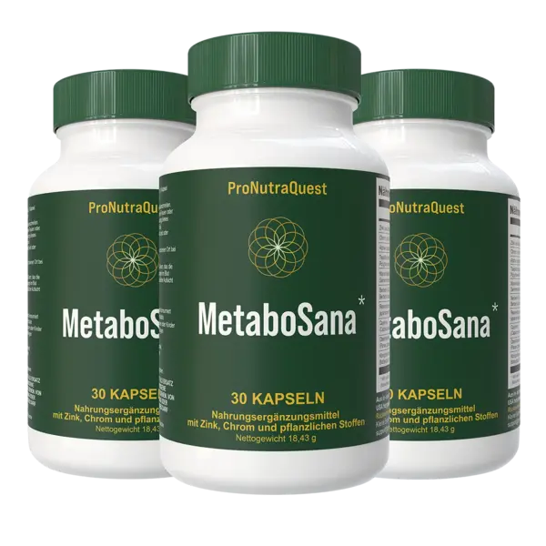 MetaboSana Kapseln zur Appetitkontrolle, Unterstützung des Stoffwechsels und Gewichtsreduktion (30 Kapseln)